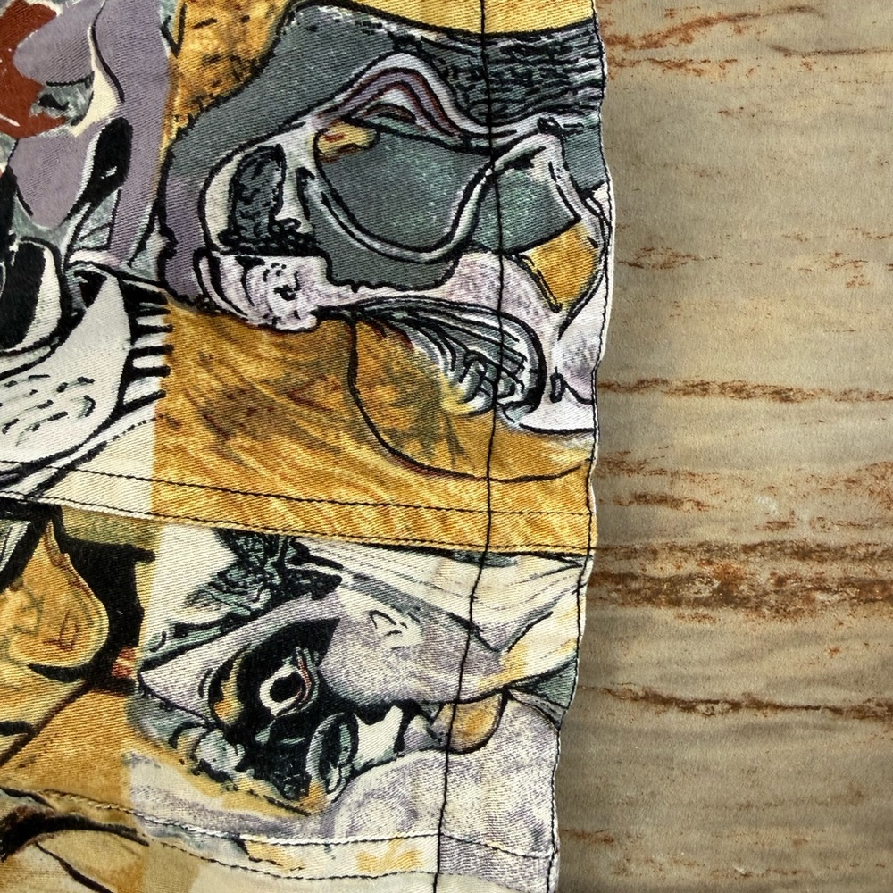 Abstract Print Button Down Shirt - image 6